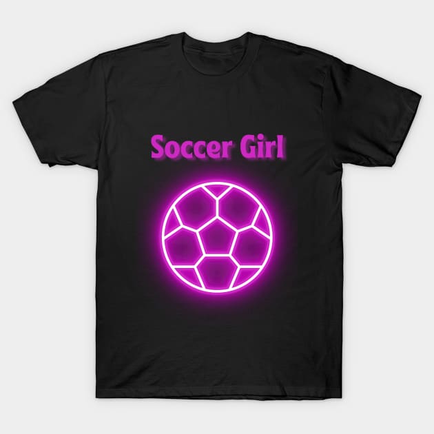 Soccer Girl Artwork T-Shirt by TritoneLiterary